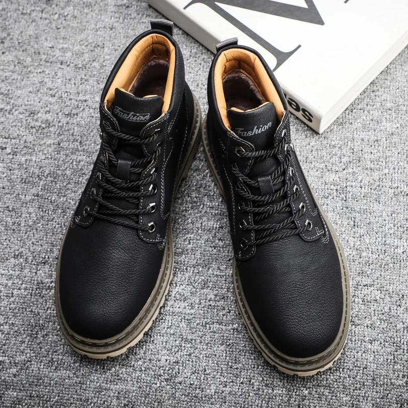 Fashion Men Super Warm Snow Boots Winter Men's Ankle Boots Waterproof Short Outdoor Sneakers Autumn Men's Motorcycle Zapatillas Male