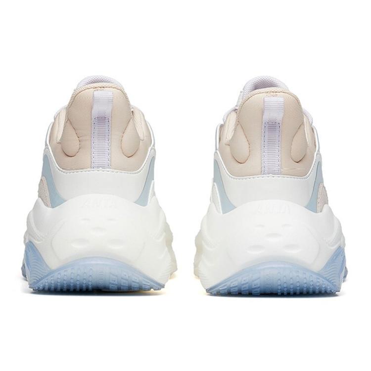 New Anta Life Collection Cushioning Anti Slip And Wear Resistant Low Top Chunky Sneakers Women's White Purple 122218812-3