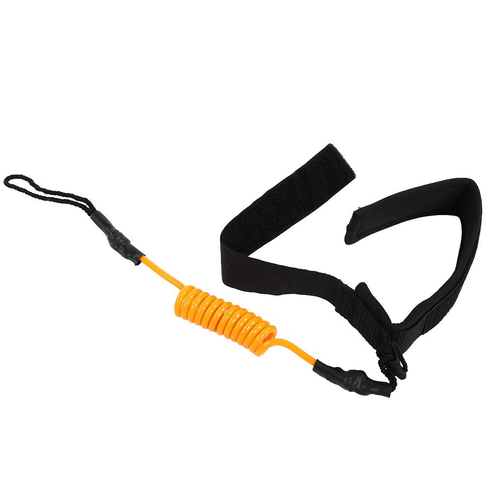

Stand Up Paddle Board Coiled Spring Leg Foot Rope Surfing Leash for Surfboard (Orange)
