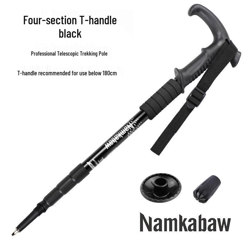 Bâton de trekking rétractable en aluminium pour la randonnée et la marche