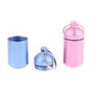 Waterproof Metal Keychain 2.3x5cm Portable Outdoor Medicine Bottle Storage Sealed First-Aid Keychain for Travel And Camping