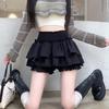 Sweet & Spicy Solid Color Pleated High-Waist Mini Skirt - Korean Style Summer Layered Design for Women.