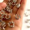 14Pcs Vintage Alloy Crown Miniatures - Gold Craft Decor for DIY Model Making, Home Handicraft, Mother's Day Party Supplies,  ZSY