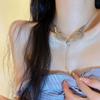 Light Luxury Temperament Hollow Butterfly Wings Star Fringed Collarbone Chain New Personality Internet Celebrity Niche Design Necklace