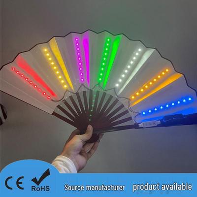 Luminous Foldable Glow Fan for Festivals & Raves