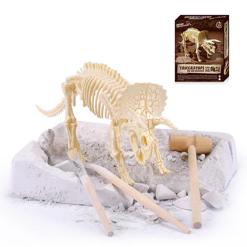 NEW 6 Optional DIY Simulation Archaeological Excavation of Dinosaur Skeleton Fossil Model Educational Toys Gift for Children