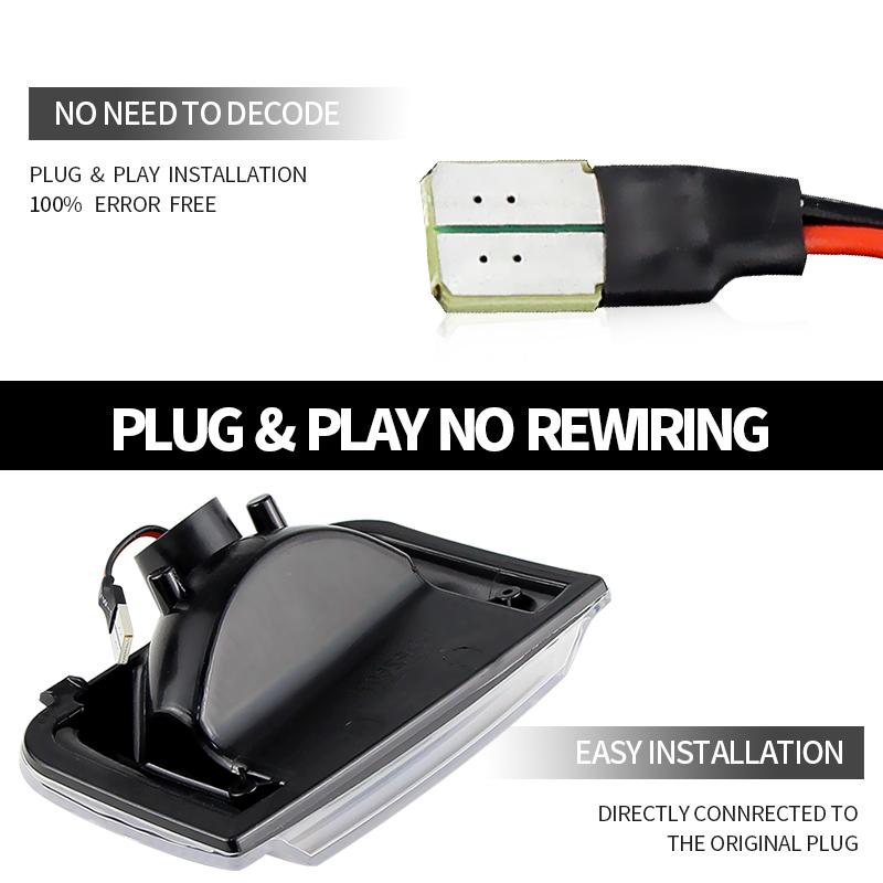 2pcs LED Dynamic Side Mirror Lights For PEUGEOT BOXER 2006-2019 For CITROEN JUMPER 2006-2019 RELAY 2006-2019 Turn Signal Lamp