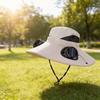 Dual Fan Summer Fan Visor Cap 3 Speeds Fishing Bucket Hat Convenient Solar Fan Hat  Outdoor Travel