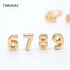 Simple Number 0-9 Number Beads Pendant For Beaded Bracelet Jewelry Making, Gold Plated Handmade DIY Beads Jewelry Accessories