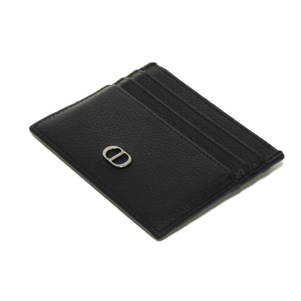 Used 10656 CD Icon Card Holder 2ESCH135CDI_H00N 7946 Current Icon Signature Grain Calfskin Pass Case/Business Card Logo