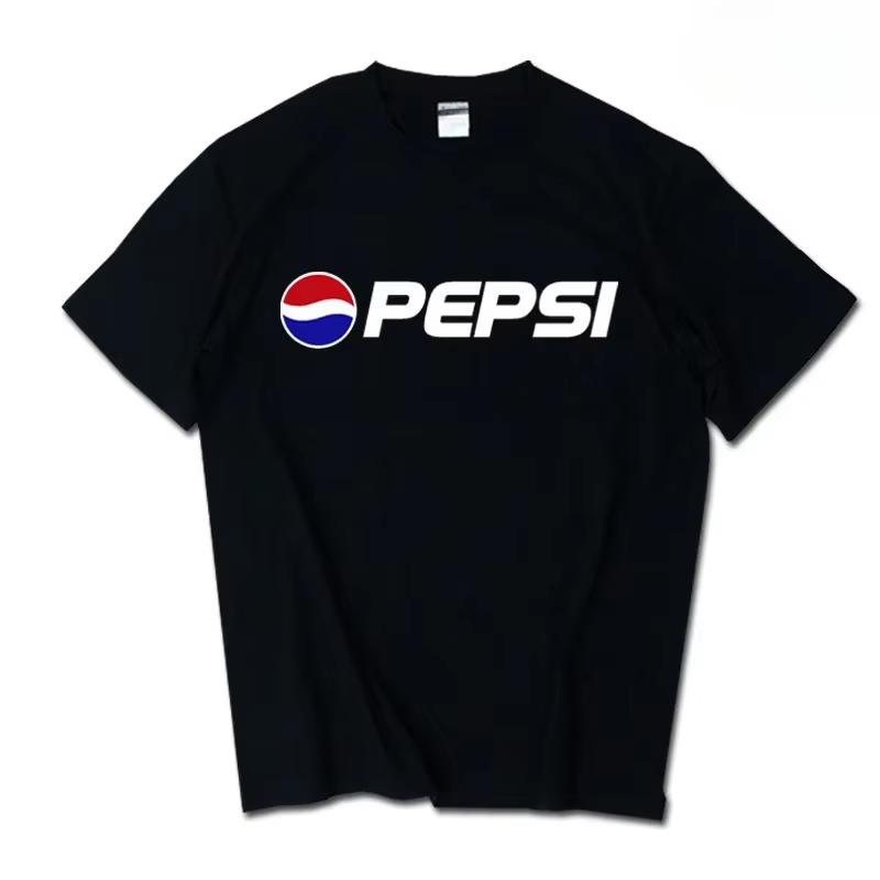 

Лето 2026 Новая Модная Бренд INS Pepsi Cola Совместная Футболка Sprite CocaCola UNISEX и Женская Свободная Хлопок Пара Короткий Рукав L