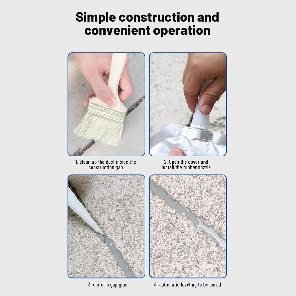 500ml Grouting Adhesive Heavy Duty Concrete Crack Filler Sealant Waterproof Leak Repair Liquid for Repairing Floor Road Potholes