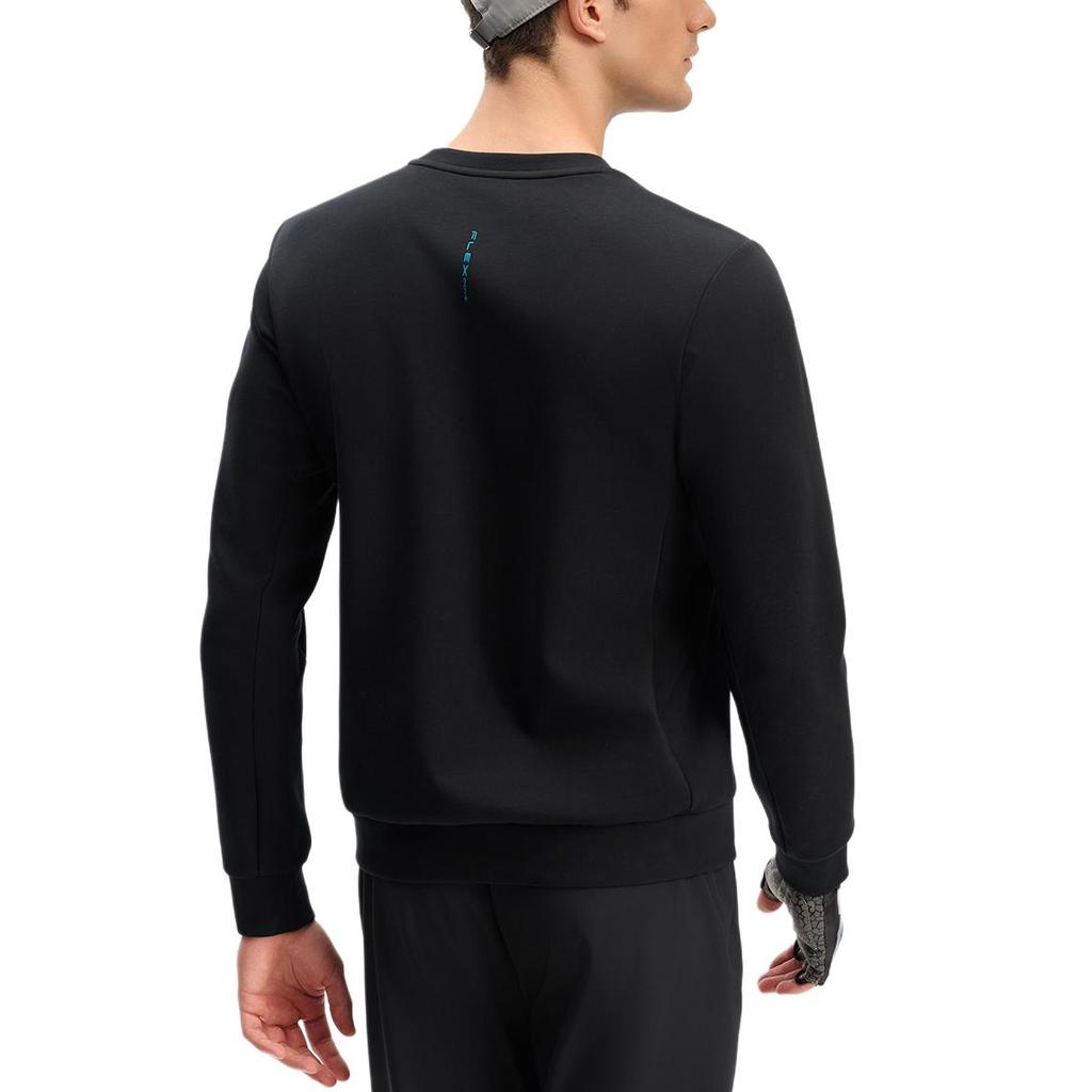Fila Fitness Round Neck Pullover Long Sleeve Sweatshirt Men Sweatshirt Deep-Black A11M441206F-BK