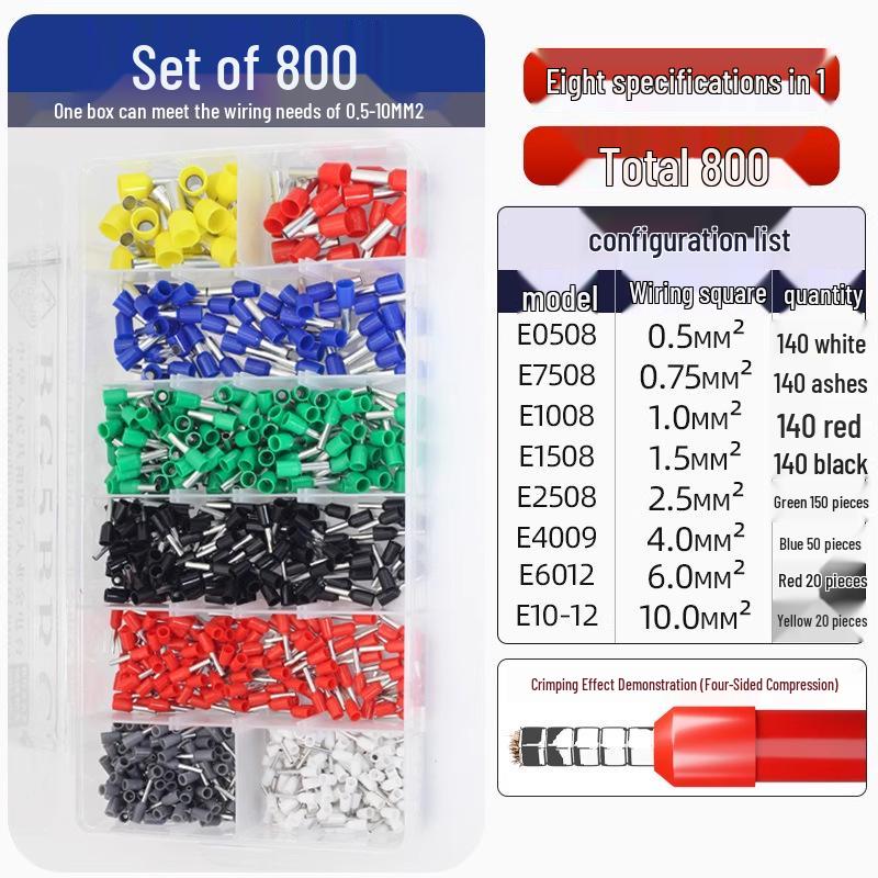 VE-Klemmen-Crimpzangen-Set - HSC8 Hochkohlenstoffstahl Langlebige Elektrikerzangen