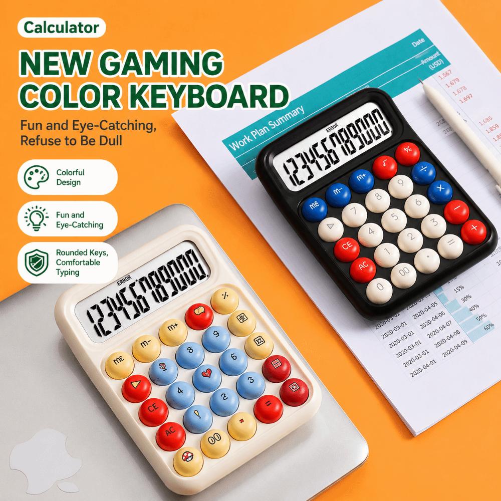 Cartoon Mechanical Button Calculator Electronic Calculators Accounting Office Student