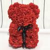 Rose Flower Bear Artificial Rose Flower Hugging Bear for Valentines Day Wedding Mothers Day