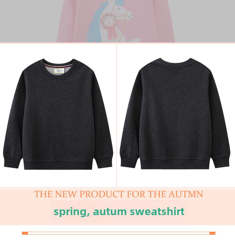 Hanorac cu mânecă lungă pentru copii de toamnă 2024 - Pulovere cu gât rotund pentru băieți și fete