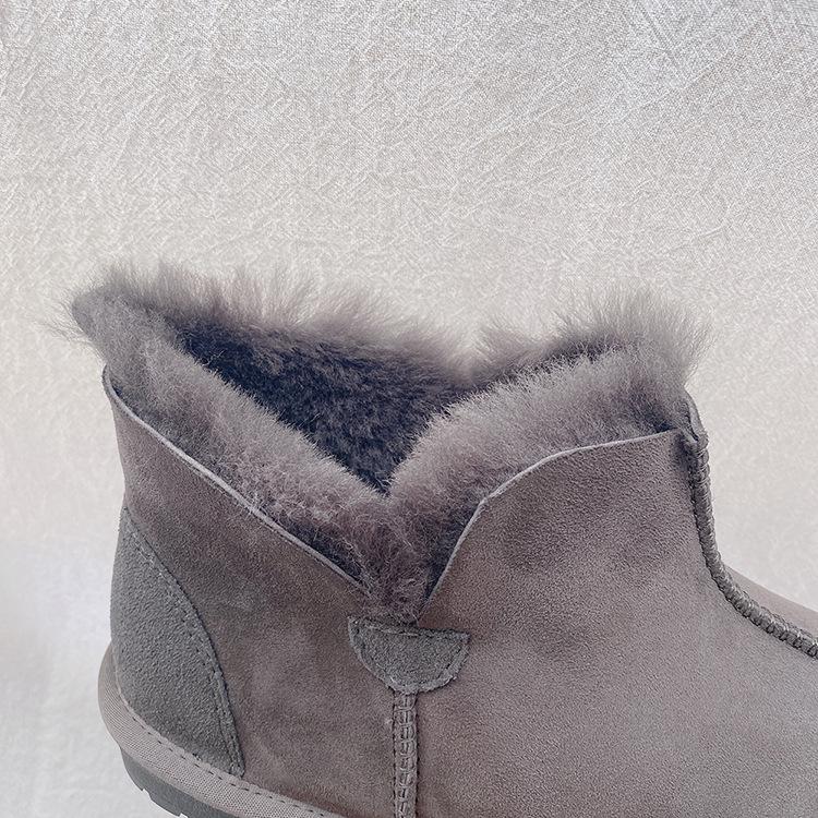 Cizme de zăpadă pentru bărbați, căptușite cu blană de oaie - Călduroase, antiderapante, încălțăminte de iarnă ușor de încălțat