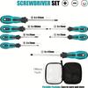 Magnetisk skrutrekkersett Profesjonelt putehåndtak 5 flatskruer og 4 Phillips-skruer Sklisikkert for reparasjon