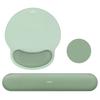 MOSISO Wrist Rest Support for Mouse Pad Keyboard Circular Curved Ergonomic Base for with Pain Relief Easy Typing Pad Raised Memory Foam & Set,