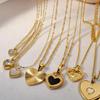 Heart Series 18K Gold-Plated Titanium Steel Necklace - Elegant, Colorfast, Simple & Chic Clavicle Chain