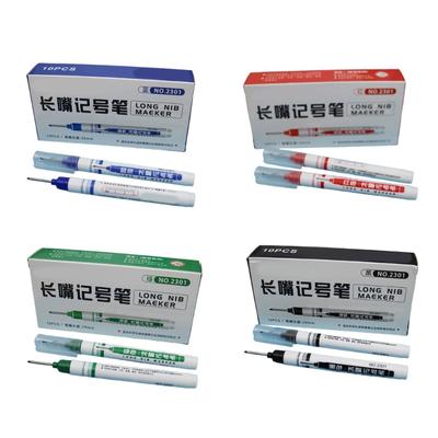 10Pcs Deep Hole Marker Pen 20mm Long Tip Marker Carpenter Marker Waterproof Drill Hole Marker Woodworking Mark Tool