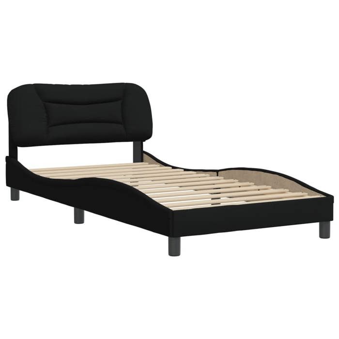 VidaXL Cadre de Lit avec Tête de Lit, Lit Rembourré, Sommier à Lattes, Lit Simple, Lit Adulte de Chambre à Coucher 3207753
