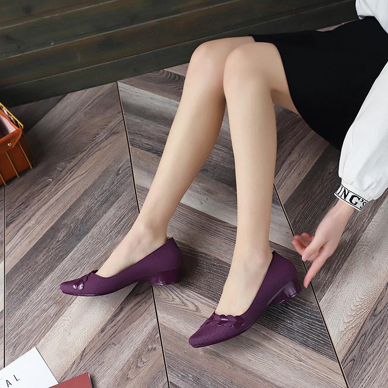 Women's Summer Low-Top Jelly Sandals: Fashionable Korean Casual Waterproof Shoes