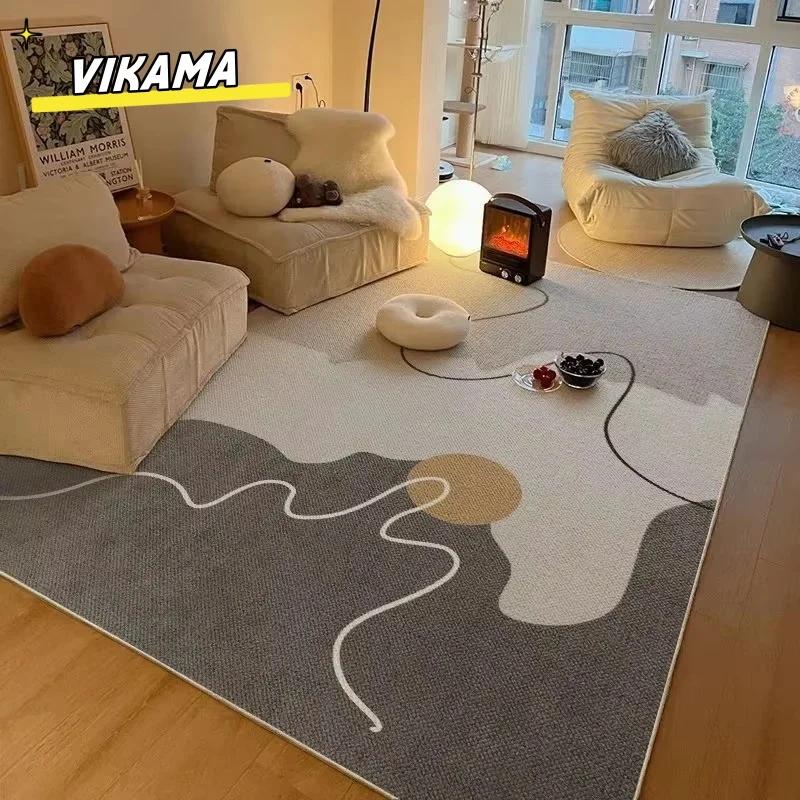 Moderno soggiorno semplice tappeto interamente coperto divano tavolino da tè resistente all'usura antiscivolo facile da curare tappeto in finta cashmere