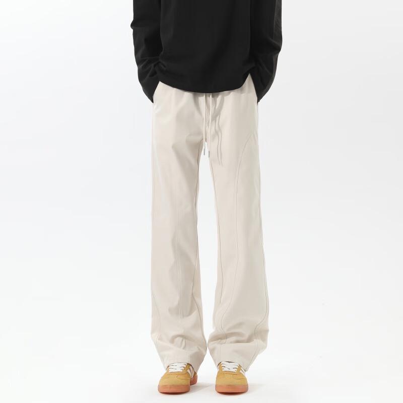 

Dingfengbaoluo Men s American Retro High Street Loose Flare Pants SPD01 3XL