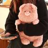 40cm Pig Plush Doll Lovely 3D Eyes Pink Piggy Plushie Super Soft Companion Soothing Toy Stuffed Animal Doll Toy Bedroom