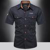Sommar Herr Casual Kortärmad Cargo Shirt