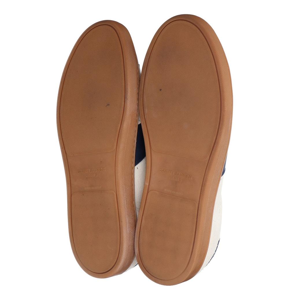 SAINT LAURENT PARIS Suede low-cut sneakers/ shoes 45 Beige / navyUsed