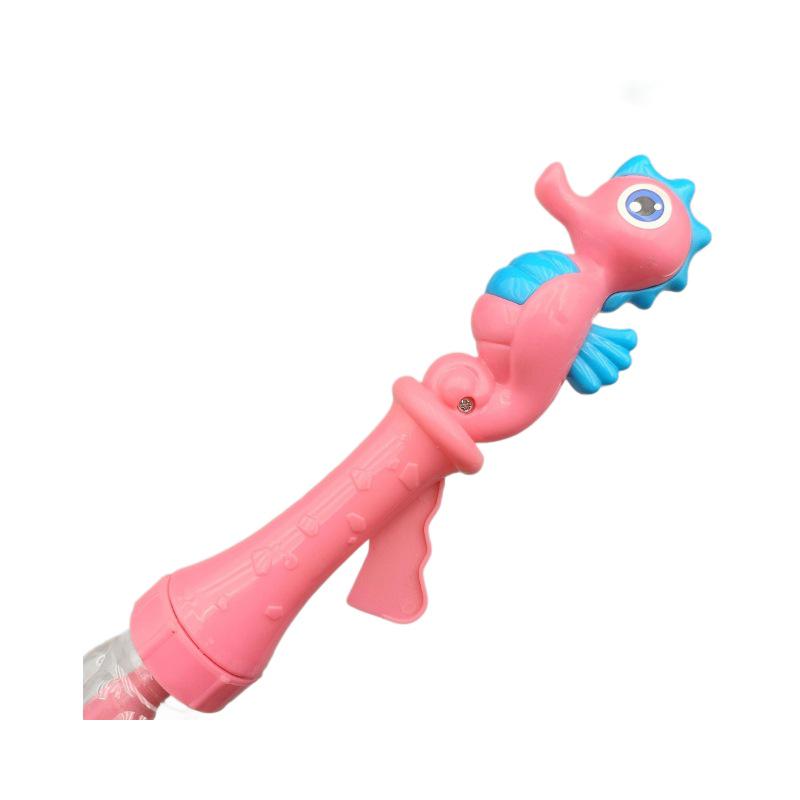 Large Cartoon Seahorse Bubble Wand - Handheld Rapier Blower, Mixed Colors for Park and Street Stalls