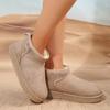 fashion 2024 new winter women's boots round toe solid color suede flat bottom short fashion boots
