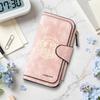 Vintage Long Wallet Stylish Print Portable Large Capacity Daily Use Purse
