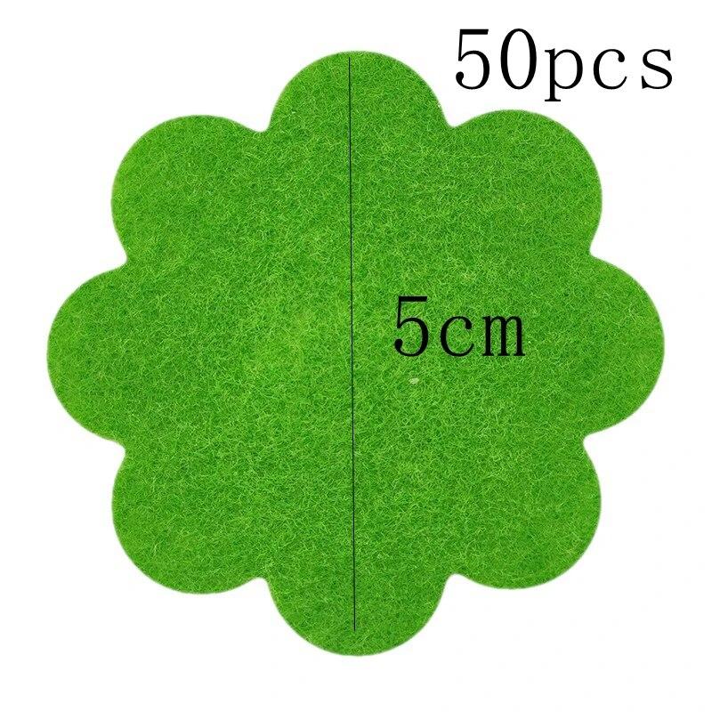 

5cm 50pcs Plant Pot Hole Pad, Green Non-Woven Fabric Flower Shape BonsaiBottom Soil Mat Anti-Corrosion Breathable Gasket