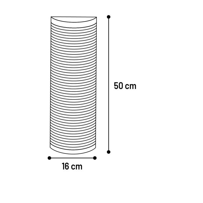 Planche à griffer murale - EDEN - Salem - demi-rond bois - surface jute 4 mm - 50 cm