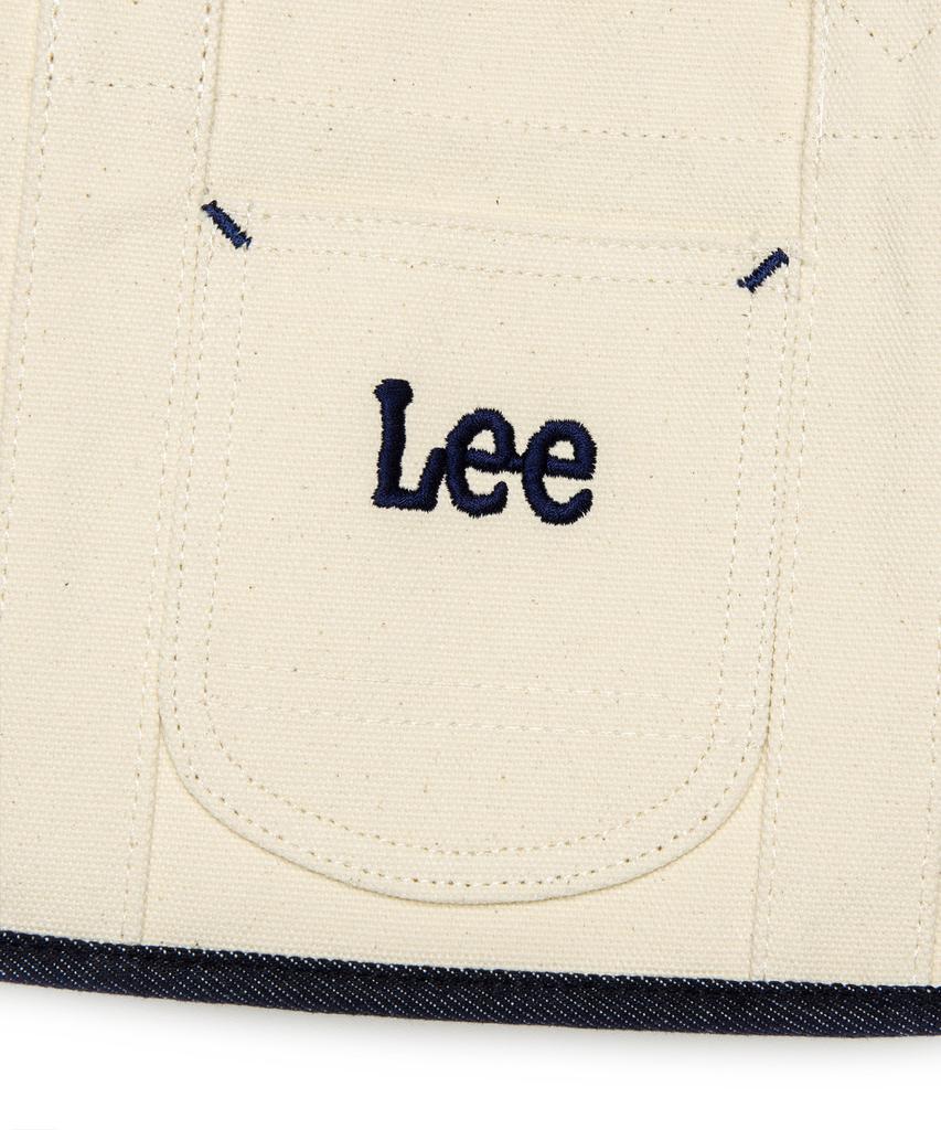 Lee Corduroy Square Two-Way Tote Bag Ivory