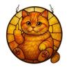Cat Sun Catcher 2D Acrylic Cat Hanging Decoration Flip-off Cat Window Decoration for Bedroom Living Room Balcony Wall Art