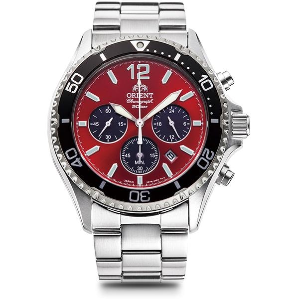 

Orient TRN-TX0207R (Спортивные часы Orient Mako Solar Powered Chronograph Mens Metal) Круглые часы, серебро