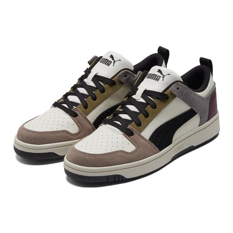 Puma Rebound Layup Lo Sd Casual Low-Top Sneakers Unisex Sneakers Black White Brown 370539-07