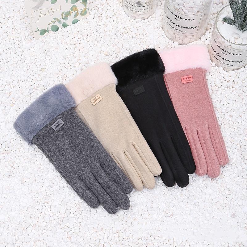 Women's Gloves, Winter Outdoor Thermal Touchscreen Anti-Slip Riding Gloves with Fleece Lining