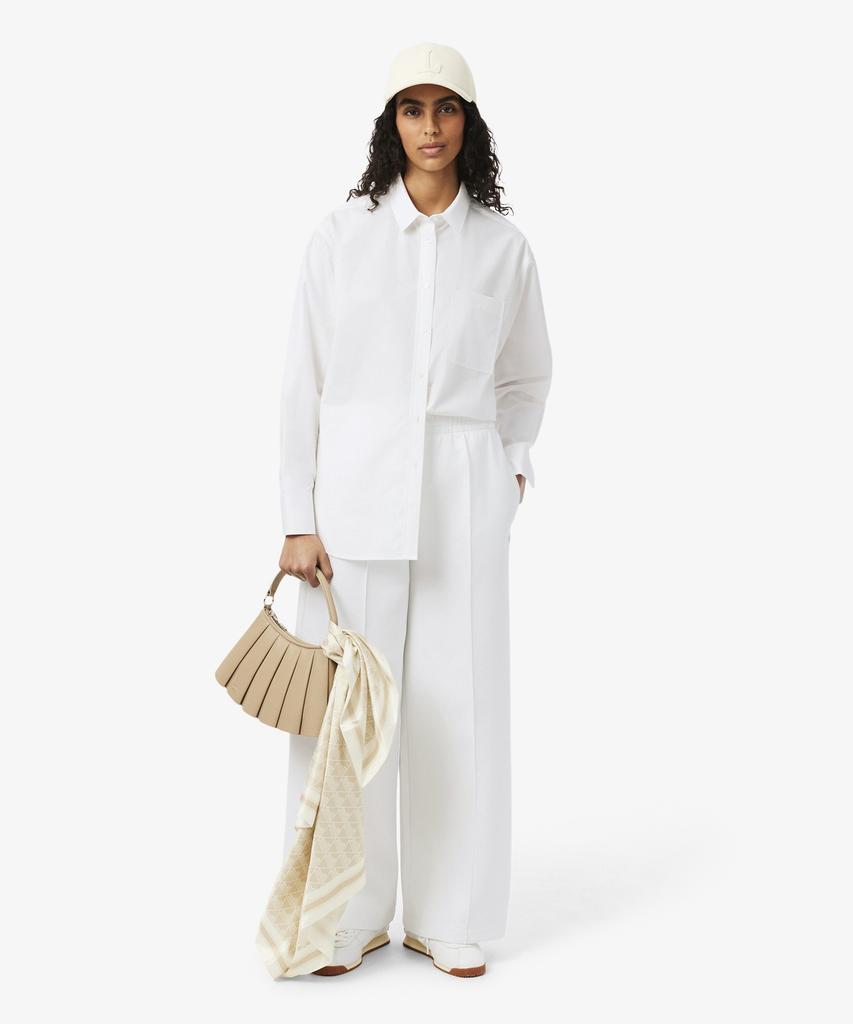 LACOSTE Women'S Oversized Classic Poplin Shirt Cf1054-56G 001