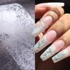 Spetsiga Nagelfolier Rosa Blå Vita Nageldekorationsklistermärken Sexiga Nageldekorer DIY Manikyr