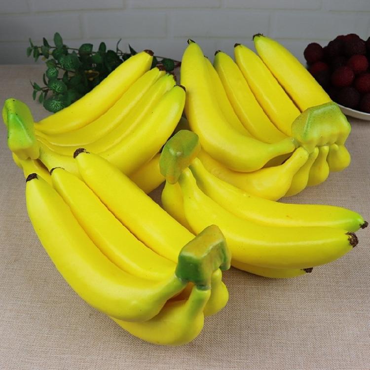 11/13 Head Banana Bunch Artificial Realistic Fruit for Shop Home Holiday Decors