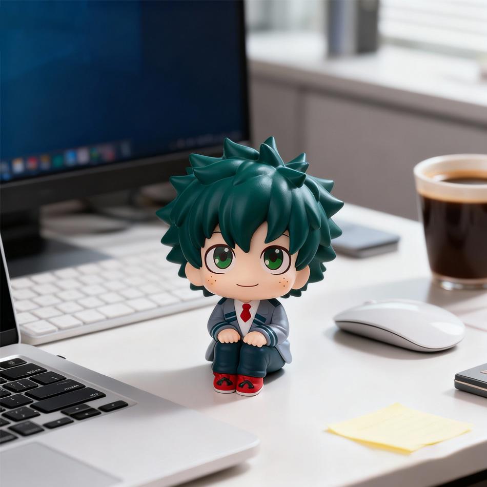 Bestseller! Super Cute Chibi Academy-Style PVC Figures (Izuku Midoriya / Katsuki Bakugo / So Todoroki) – Collectible Toy