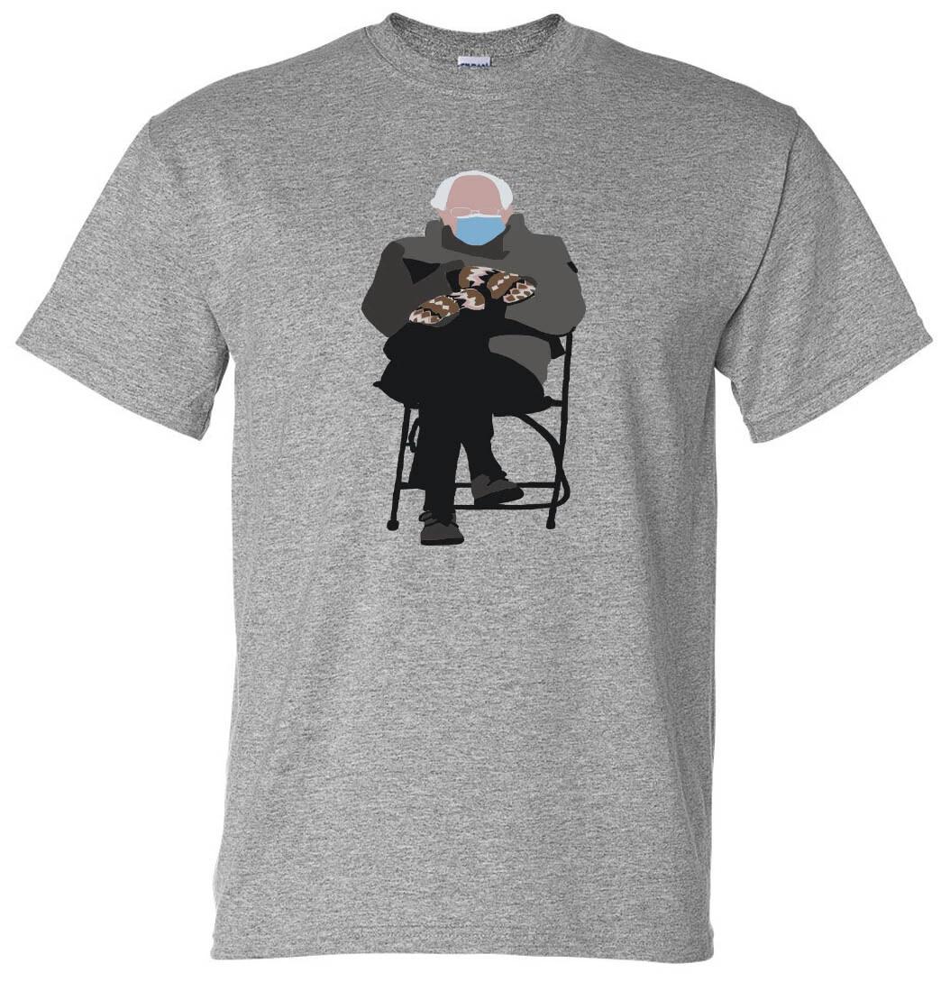 Bernie Sanders Inauguration Mittens Meme Joe Biden Kamala Harris T-Shirt S