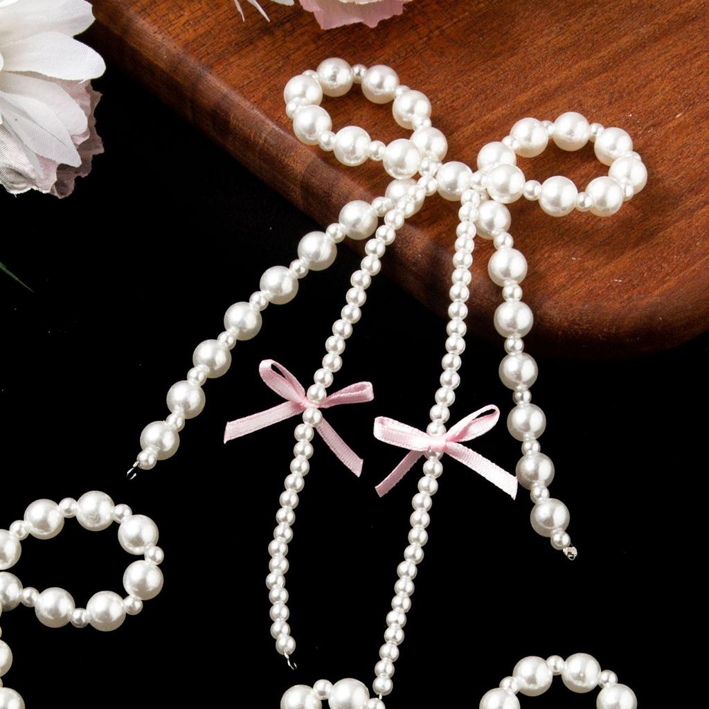 Korean Faux Pearl Bow Shoe & Bag Charm Accessories