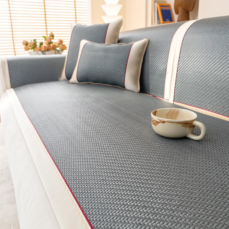 

24 Years Summer New Chinese Rattan Mat Sofa Cushion Ice Silk Mat Cool Cushion Summer Cool Solid Wood Sofa Cover Seat Cushion 70*70cm